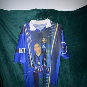 Vintage Ronaldo Nazario Inter Milan R9 Bootleg Tribute Soccer Jersey Size XL